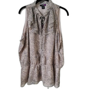 Lined Sleeveless Blouse 1X